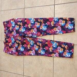 Needle & Cloth Bright Floral Stretch Pants Size 14
